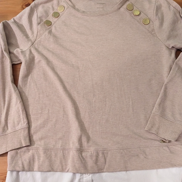 Calvin Klein sweater with faux dress shirt - Picture 7 of 9